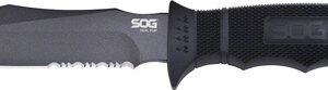 M37K.jpg SOG KNIFE SEAL PUP 4.75" - BLACK SERRATED W/KYDEX SHEATH