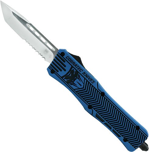 MNBGBCTK1MTS_1.jpg COBRATEC MEDIUM CTK1 OTF - NRA BLUE 3" TANTO SERRATED