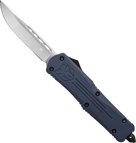 MNYFS3DNS.jpg COBRATEC MEDIUM FS3 OTF NYPD - BLUE 3" D2 DROP POINT