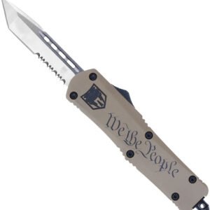 MWTPFS3TS_1.jpg COBRATEC MEDIUM FS3 OTF WE THE - PEOPLE 3" TANTO SERRATED