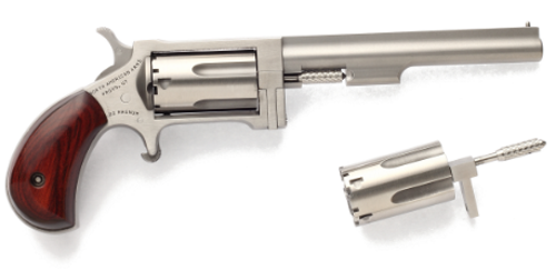 NAASidewinderConversion22m22lr.png NORTH AMERICAN ARMS SIDEWINDER 22M/22LR 4" SS