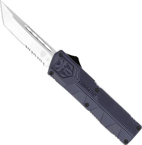 NYCTLWTS_1.jpg COBRATEC LIGHTWEIGHT OTF - NYPD BLUE 3.25" TANTO SERRATED