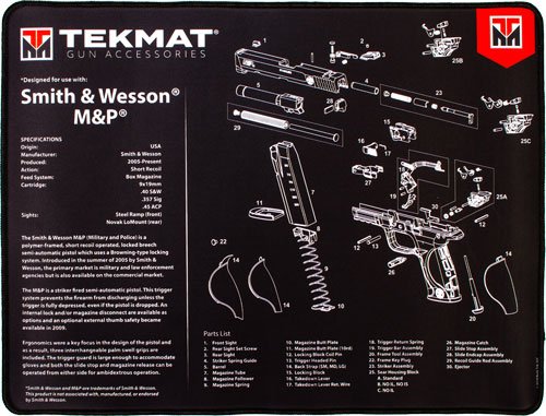 R20SWMP.jpg TEKMAT ARMORERS BENCH MAT - ULTRA 15"X20" S&W MP BLACK