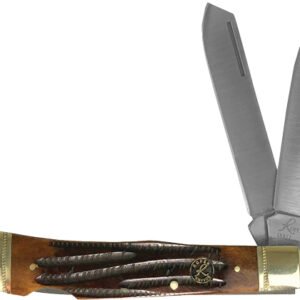 RP0004CBB.jpg ABKT ROPER DOUBLE ACTION LOCK - BACK TRAPPER 3.25" COFFEE HNDL