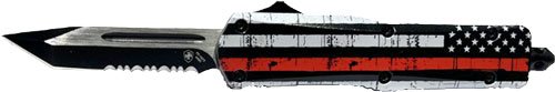 SBTR531.jpg TEMPLAR KNIFE SMALL OTF BACK - THE RED 2.75" BLK TANTO SRRTED