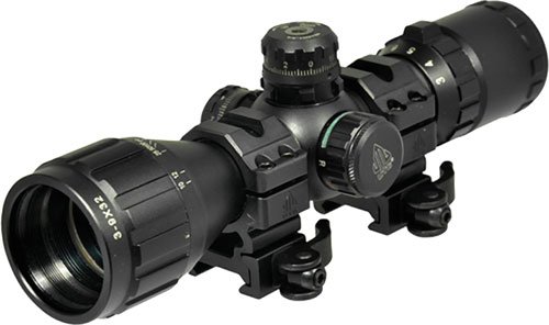 SCPM392AOLWQ_1.jpg UTG BUGBUSTER 3-9X32 1" RGB - MIL-DOT W/QD RINGS BLACK