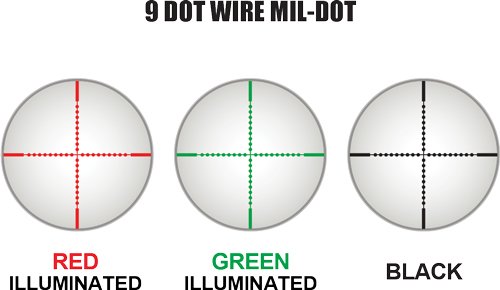 SCPM392AOLWQ_RGB-RETICLE.jpg UTG BUGBUSTER 3-9X32 1" RGB - MIL-DOT W/QD RINGS BLACK