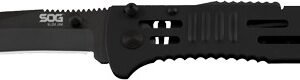 SJ32CP.jpg SOG KNIFE SLIM JIM BLACK TINI - BLACK CLIP POINT 3.18" BLADE