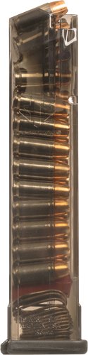 SMKSW9MP21.jpg ETS MAGAZINE S&W M&P 9MM 21RD - EXTENDED CARBON SMOKE