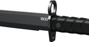 SOG KNIFE BOYONET 7" TANTO - BLADE BLACK/BLACK W/SHEATH
