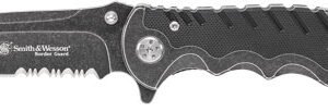 SWBG10SCP.jpg S&W KNIFE BORDER GUARD 3.5" - BLADE W/STRAP CUTTER/GLS BREKR