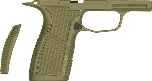 TDP365GRMSNUBOD.jpg TYRANT CNC SIG P365 GRIP - MODULE SNUB SIZE OD GREEN