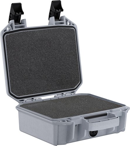 VCV1000000GRY_OPEN.jpg PELICAN VAULT SMALL PISTOL - CASE W/ FOAM GHOST GRAY