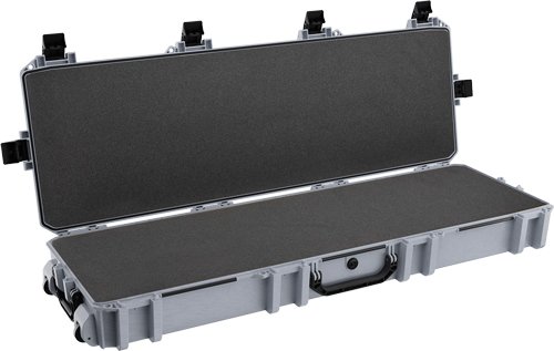 VCV8000000GRY_OPEN.jpg PELICAN VAULT DOUBLE RIFLE - CASE W/ WHEELS/FOAM 53" GRAY