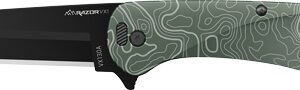 VX130CC.jpg OUTDOOR EDGE RAZOR VX1 3" FLDR - GREEN TOPO ALUM SPRING ASSIST