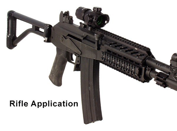 ds3039w_rifle.jpg UTG RED DOT 4.0 MOA DOT 30MM - WITH INTEGRAL QD MOUNT