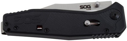 fla1001cp_closed.jpg SOG KNIFE FLARE SATIN POLISH - STRAIGHT EDGE 3.5" BLADE