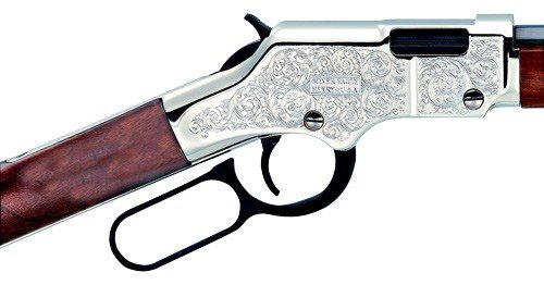 gh004se_closeup.jpg HENRY H4 SILVER EAGLE 22S/L/LR - 20" OCTAGON WALNUT ENGRAVED