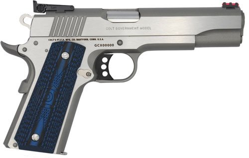COLT GOLD CUP LITE 45ACP 5" - 8RD STAINLESS BLUE G10 GRIPS