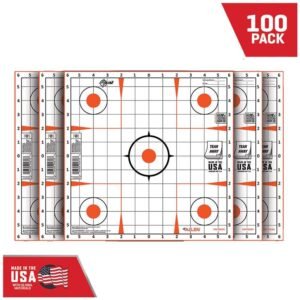 https3A2F2Fmedia.chattanoogashooting.com2Fimages2Fproduct2FAN153331002FAN15333100.jpg Allen EZ Aim Paper Targets 12" Peel Away Grid Orange and White 100 Pack