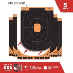 https3A2F2Fmedia.chattanoogashooting.com2Fimages2Fproduct2FAN155012FAN15501-2.jpg Allen Adhesive Splash Handgun Training Target 12x18" Orange and Black 5/ct