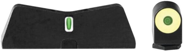 https3A2F2Fmedia.chattanoogashooting.com2Fimages2Fproduct2FAQGL0009S5Y2FAQGL0009S5Y.jpg XS Sights DXT2 Big Dot Tritium Night Sight Front & Rear Yellow for Glock 17 19 22-24 26 27 31-36 38