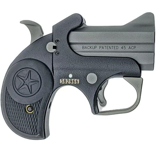 https3A2F2Fmedia.chattanoogashooting.com2Fimages2Fproduct2FBEBABU9mm2FBEBABU9mm-1.jpg Bond Arms Backup Handgun 9mm Luger 2rd Capacity 2.5" Barrel Silver with Black Grip
