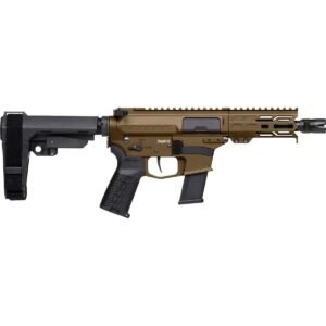 https3A2F2Fmedia.chattanoogashooting.com2Fimages2Fproduct2FCA45A150FMB2FCA45A150FMB1.jpg CMMG Banshee Fixed Ejector MkG Pistol .45 Auto 13rd Magazine 5'' Barrel Midnight Bronze w/Brace