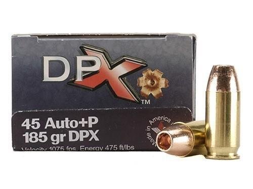 https3A2F2Fmedia.chattanoogashooting.com2Fimages2Fproduct2FCBDPX45185202FCBDPX4518520.jpg COR-BON Handgun Ammunition .45 ACP 185 gr DPX 1075 fps 20/box