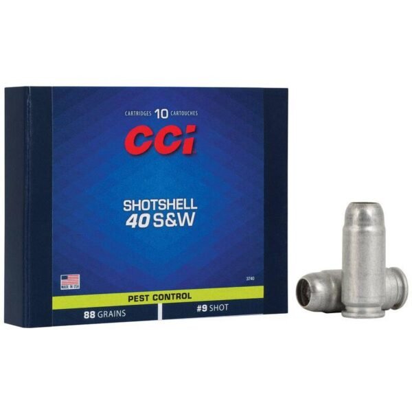 https3A2F2Fmedia.chattanoogashooting.com2Fimages2Fproduct2FCC37402FCC3740_1_2.jpg CCI Pest Control Handgun Shotshells .40 S&W 88 gr #9 shot 1250 fps 10/ct