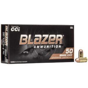 https3A2F2Fmedia.chattanoogashooting.com2Fimages2Fproduct2FCC52022FCC5202_2.jpg CCI Blazer Brass Handgun Ammunition .380 ACP 95 gr FMJ 945 fps 50/ct