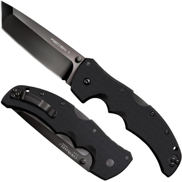 https3A2F2Fmedia.chattanoogashooting.com2Fimages2Fproduct2FCO27BT2Fco27bt.jpg Cold Steel Recon 1 Tanto Lockback Knife - 4" Blade G-10 Black
