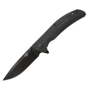 https3A2F2Fmedia.chattanoogashooting.com2Fimages2Fproduct2FCW778B2FCW778B-1.jpg Bear & Son Sideliner Folding Knife 3-3/4" Drop Point Blade Black Zytel with Flipper