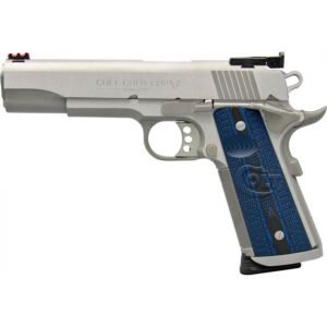 https3A2F2Fmedia.chattanoogashooting.com2Fimages2Fproduct2FCXO5072XE2FCXO5070XE_1.jpg Colt Gold Cup Trophy Handgun 9mm Luger 9rd Magazine 5" Barrel Stainless Finish G10 Grips Fiber Sights