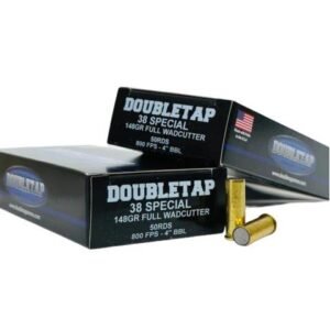 https3A2F2Fmedia.chattanoogashooting.com2Fimages2Fproduct2FDT38S148T502FDT38S148T50.jpg Double Tap Handgun Full Wadcutter Match Ammunition .38 Special 148gr WC 800 fps 50/ct