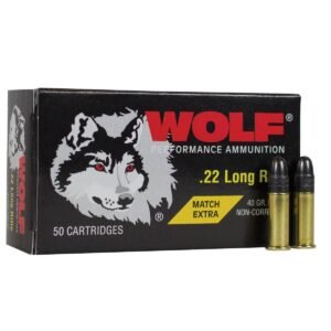 https3A2F2Fmedia.chattanoogashooting.com2Fimages2Fproduct2FDZ22XTRA2FDZ22XTRA.jpg Wolf Match Extra Rimfire Ammunition .22 LR 40 gr RN 1050 fps 50/ct