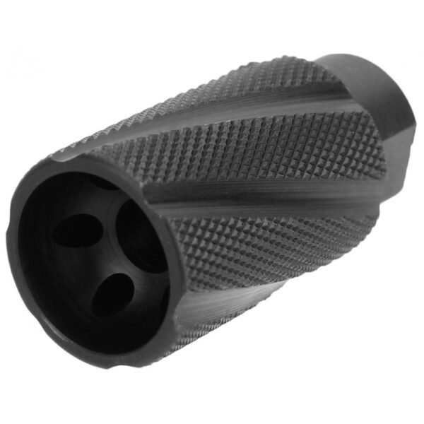 https3A2F2Fmedia.chattanoogashooting.com2Fimages2Fproduct2FEFMZ10232FEFMZ1023-1.jpg TacFire Knurled Linear Compensator Sound & Concussion Forwarder .223/5.56 1/2x28 Black