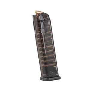 https3A2F2Fmedia.chattanoogashooting.com2Fimages2Fproduct2FEHSMKGLK9222FEHSMKGLK922-1.jpg Elite Tactical Systems Carbon Smoke Glock 17 Handgun Magazine 9mm Luger 22/rd