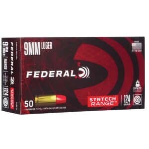https3A2F2Fmedia.chattanoogashooting.com2Fimages2Fproduct2FFAAE9SJ22FFAAE9SJ2.jpg Federal Syntech Range Handgun Ammunition 9mm Luger 124gr TSJ 1110 fps 50/ct