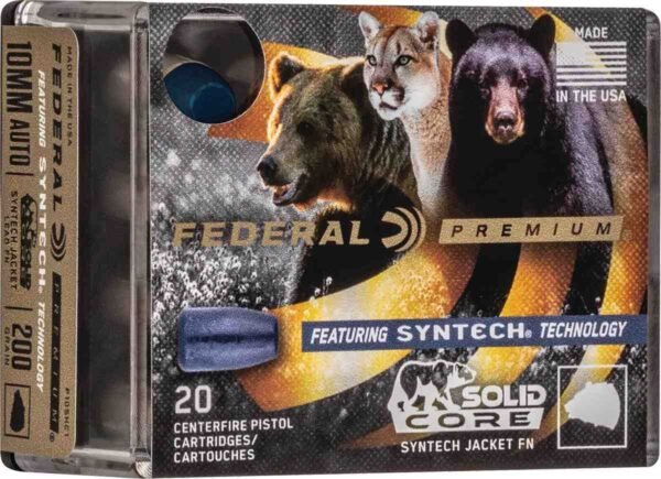 https3A2F2Fmedia.chattanoogashooting.com2Fimages2Fproduct2FFAP10SHC12FFAP10SHC1.jpg Federal Solid Core Handgun Ammunition 10mm Auto 200 gr TSJ 20/ct