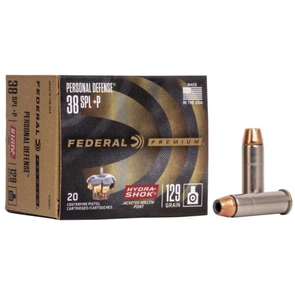 https3A2F2Fmedia.chattanoogashooting.com2Fimages2Fproduct2FFAP38HS12FFAP38HS1_1.jpg Federal Premuim Personal Defense Handgun Ammunition 38 Spl 129gr JHP 950 fps 20/ct