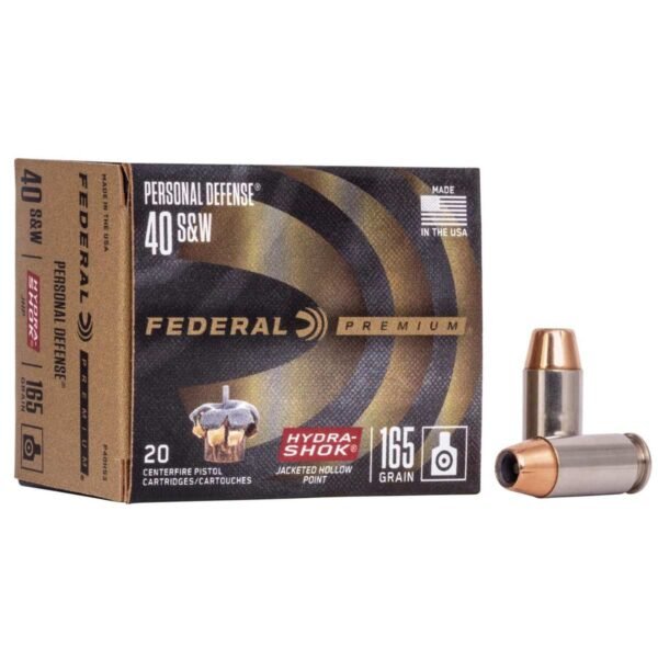 https3A2F2Fmedia.chattanoogashooting.com2Fimages2Fproduct2FFAP40HS32FFAP40HS3_1.jpg Federal Premuim Personal Defense Handgun Ammunition 40 S&W 165gr JHP 980 fps 20/ct