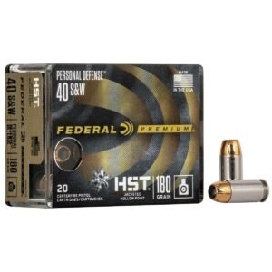 https3A2F2Fmedia.chattanoogashooting.com2Fimages2Fproduct2FFAP40HST1S2FFAP40HST1S_1.jpg Federal Premium Personal Defense HST Handgun Ammunition 40 S&W 180gr 1010fps 20/ct