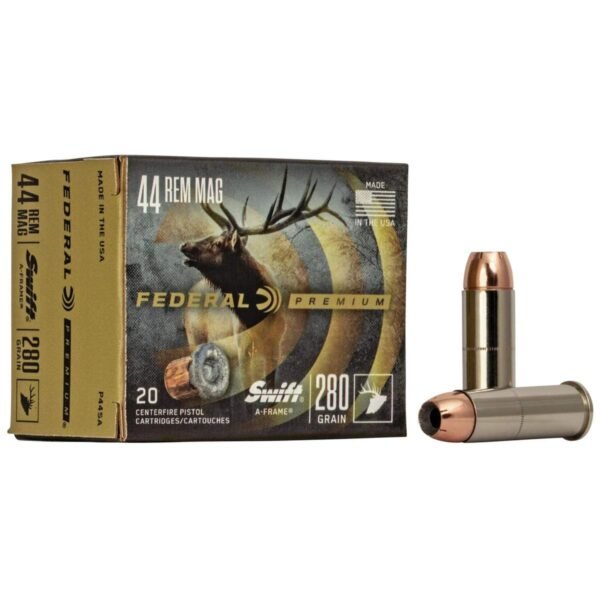 https3A2F2Fmedia.chattanoogashooting.com2Fimages2Fproduct2FFAP44SA2FFAP44SA_1.jpg Federal Premium Vital-Shok Handgun Ammunition .44 Mag 280 gr JHP 1170 fps 20/ct