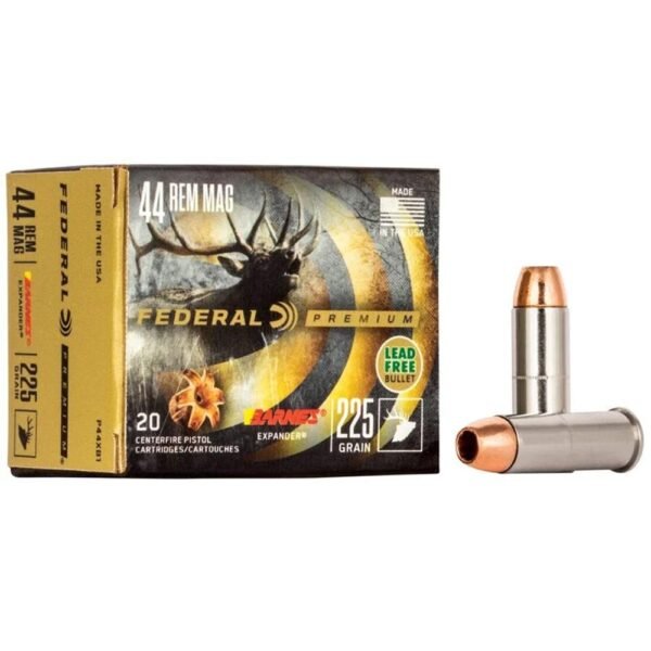 https3A2F2Fmedia.chattanoogashooting.com2Fimages2Fproduct2FFAP44XB12FFAP44XB1-1.jpg Federal Premium Vital-Shok Handgun Ammunition .44 Mag 225 gr JHP 1280 fps 20/ct