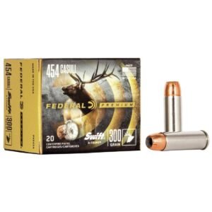 https3A2F2Fmedia.chattanoogashooting.com2Fimages2Fproduct2FFAP454SA2FFAP454SA_1.jpg Federal Premium Swift A-Frame Handgun Ammunition .454 Casull 300 gr JHP 1520 fps 20/ct