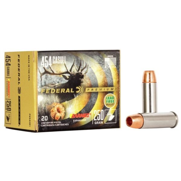 Federal Premium Barnes Expander Handgun Ammunition .454 Casull 250 gr JHP 1530 fps 20/ct