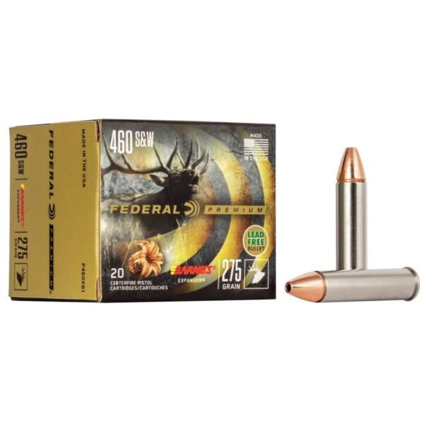 https3A2F2Fmedia.chattanoogashooting.com2Fimages2Fproduct2FFAP460XB12FFAP460XB1_1.jpg Federal Premium Barnes Expander Handgun Ammunition .460 S&W 275 gr JHP 1800 fps 20/ct
