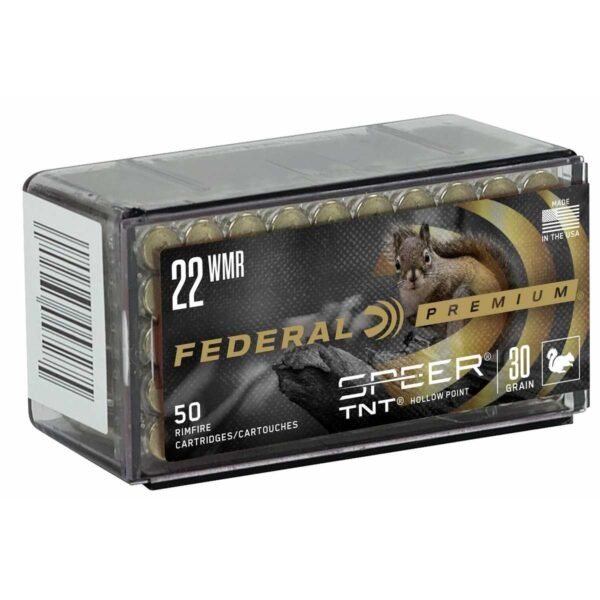 Federal Varmint & Predator Speer TNT Rimfire Ammunition .22 WMR 30 gr JHP 50/ct