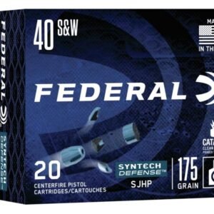 https3A2F2Fmedia.chattanoogashooting.com2Fimages2Fproduct2FFAS40SJT12FFAS40SJT1.jpg Federal Syntech Defense Handgun Ammunition .40 S&W SJHP1050 fps 20/ct